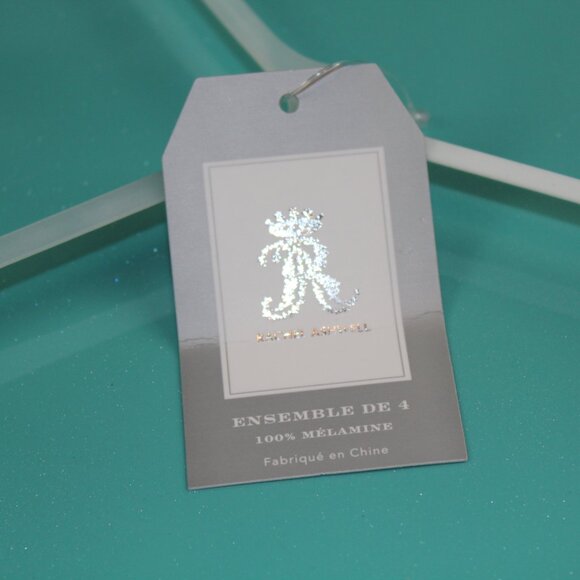 Rachel Ashwell Teal Shimmer Pearl Edge Set of 4 Melamine 11" Dinner Plates NWT - Picture 2 of 6